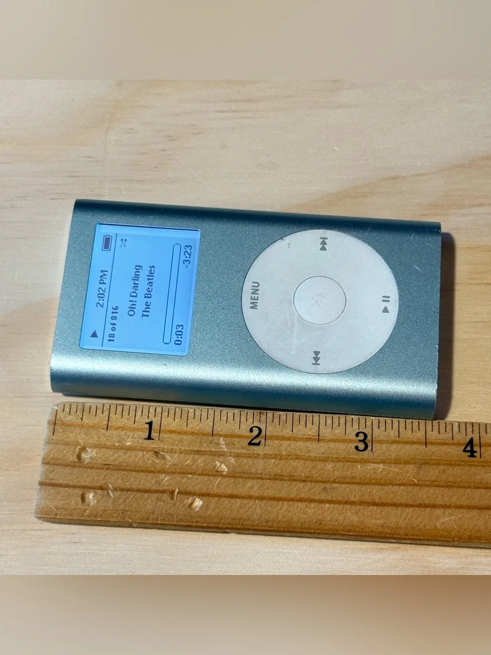 iPod Mini 1st Gen Model:A1051 4GB Sky Blue Tested Good w/816 Song Read Info Blw!